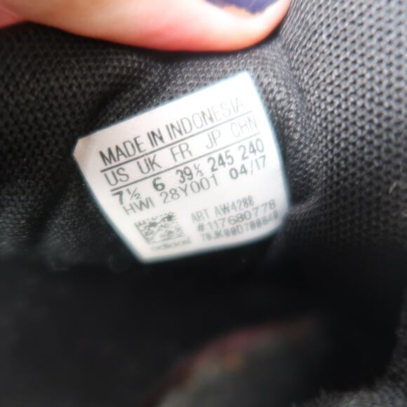 Adidas Cloudfoam Advantage Black Leather White Stripe Sneakers Men's 7.5 - Picture 8 of 8